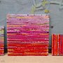 Coloured lines 2025 30 10x15 € 79, 23 20x20 € 130,  29 10x15 € 79, Spray-Lack auf Malkarton